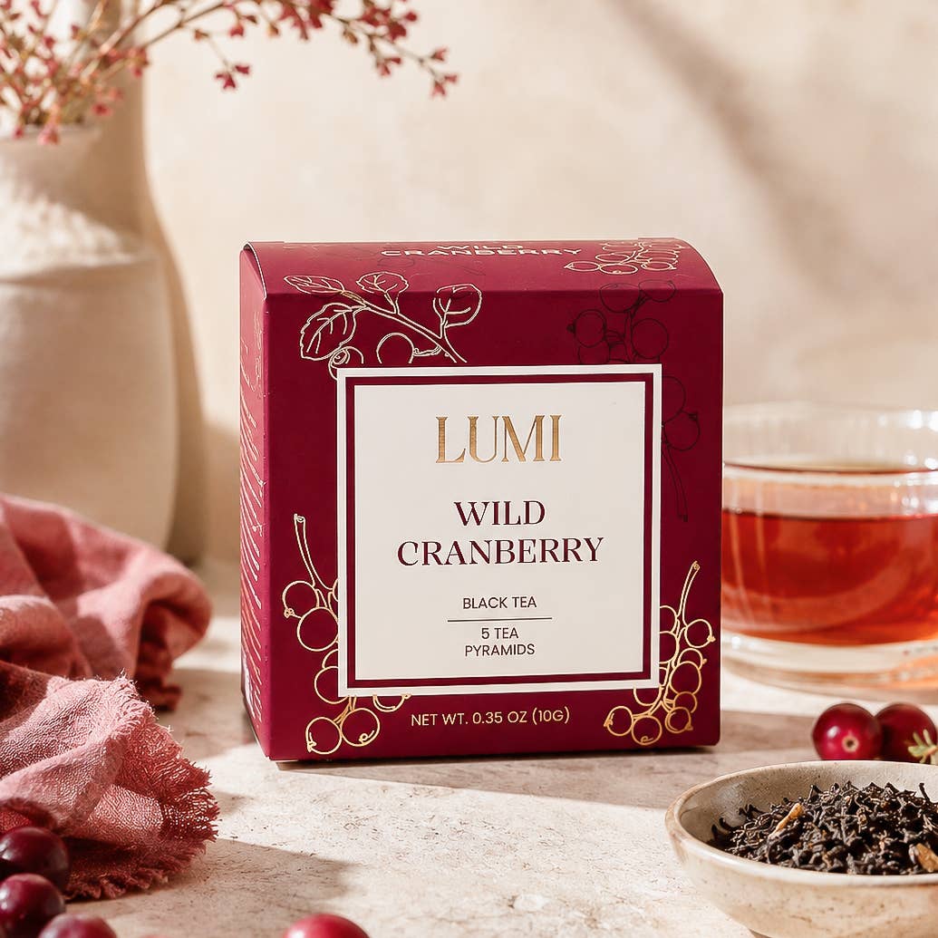 Wild Cranberry Black Tea -  5 Premium Tea Bags