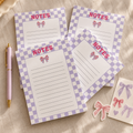 Checkeredboard & Bow Notepad