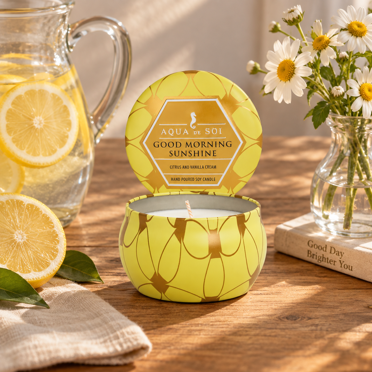 Good Morning Sunshine 4oz Aqua De SOi Candle Tin