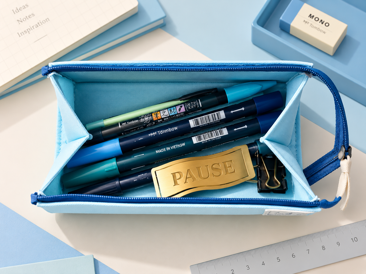 Koyuyo C2 Tray Type Pencil Case--Turquoise