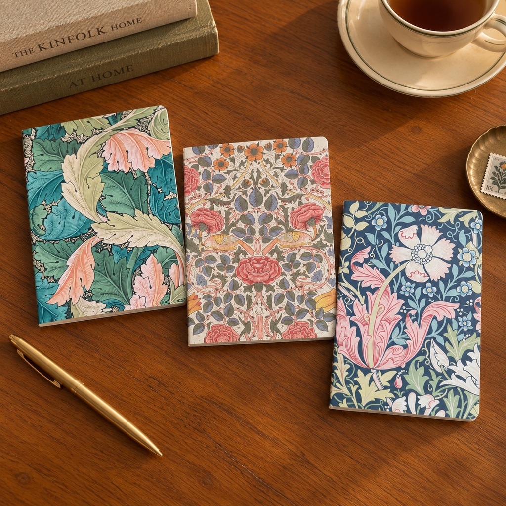 William Morris A5 Notebook Set – 3 Beautiful Designs