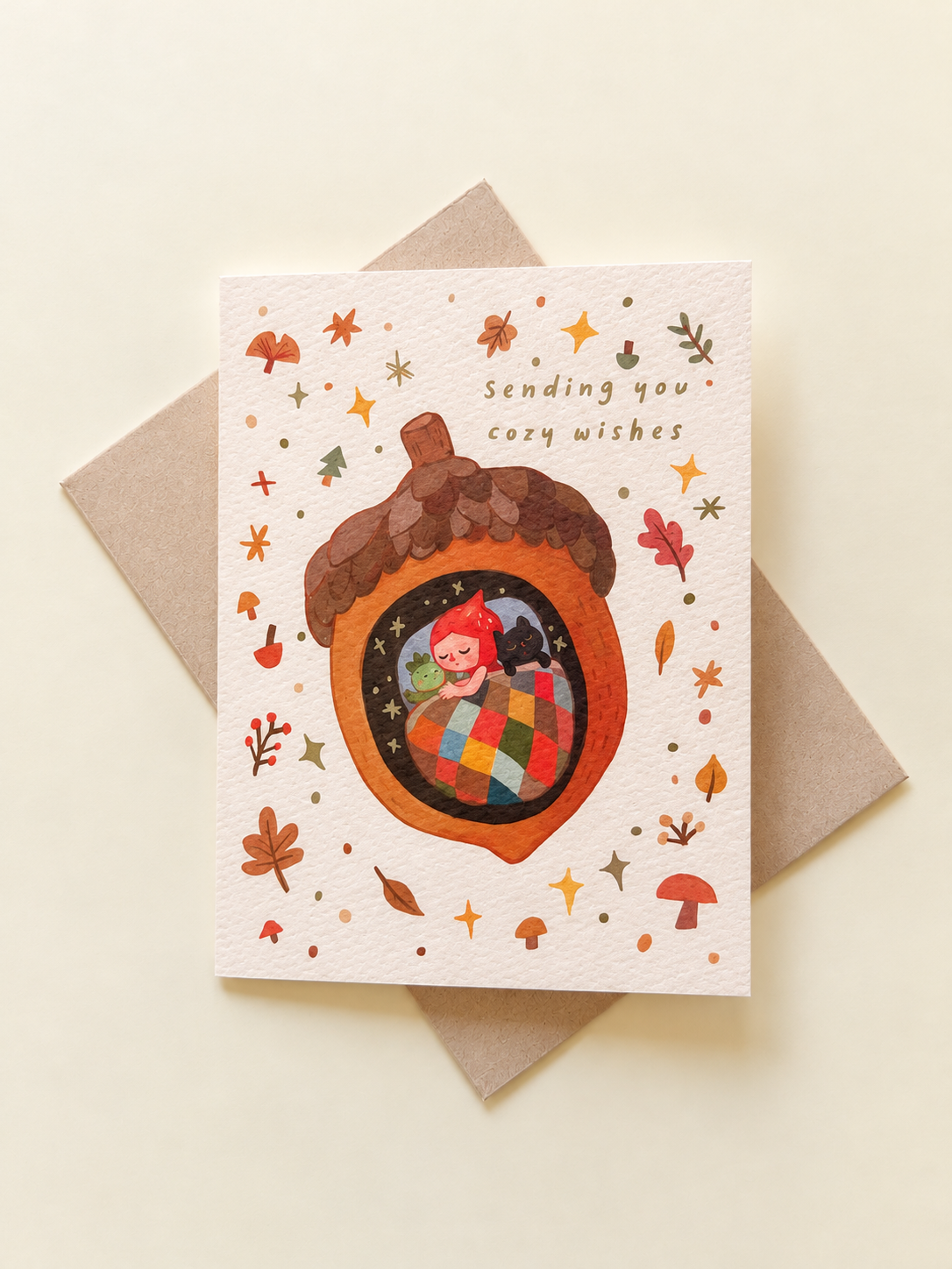 Woodland Greeting Card – Thank You or Cozy Wishes