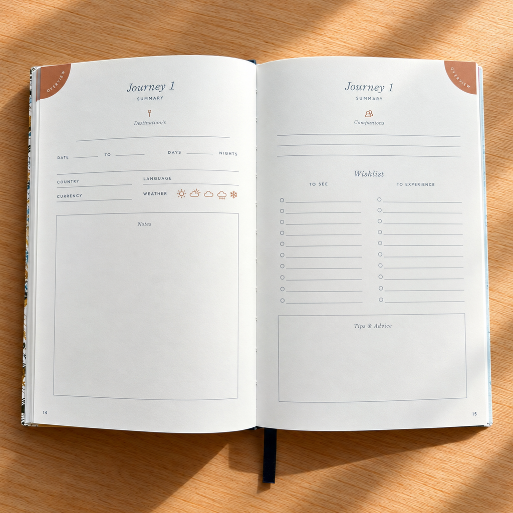 Hardcover Adventure Travel Journal