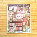 Bookstore Bunny Art Print – 8" × 10"