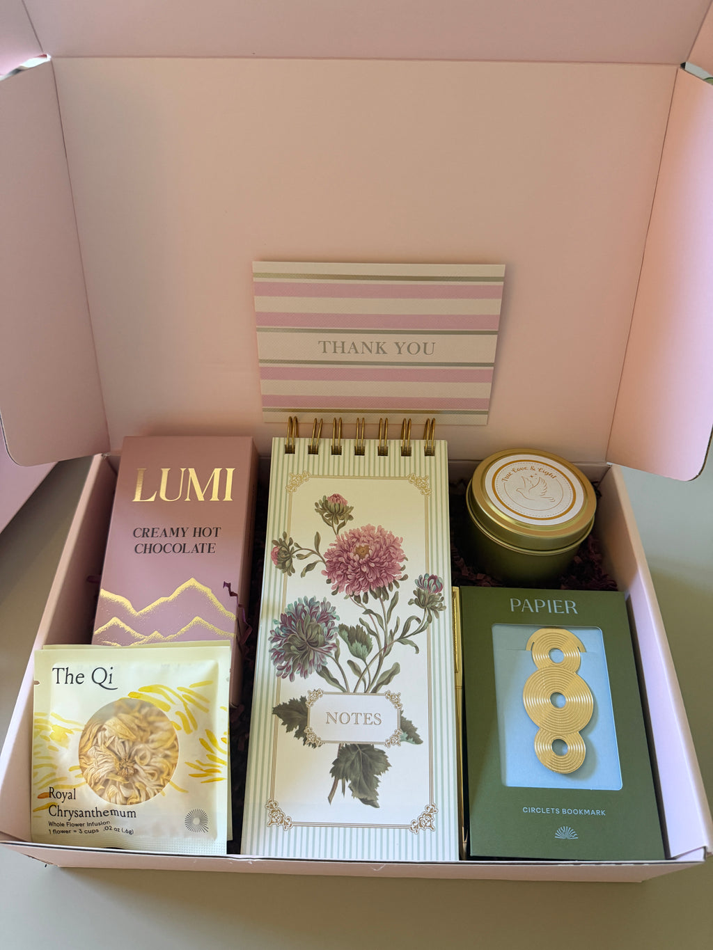 A Thoughtful Thank You – Stationery & Comforts Gift Set