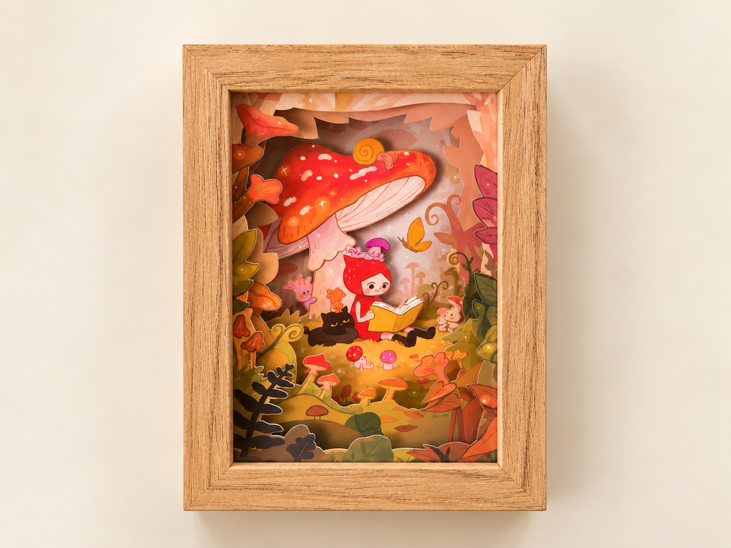 Tales Under the Mushroom – 3D Paper Art Story Box