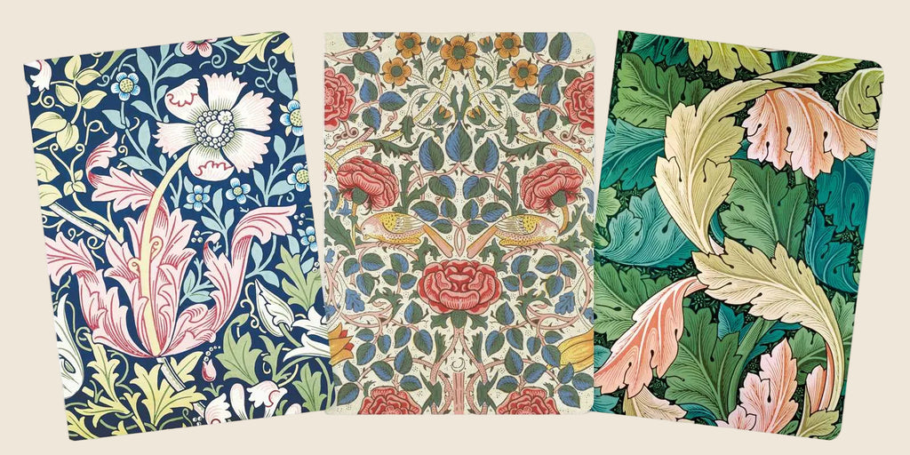 William Morris A5 Notebook Set – 3 Beautiful Designs
