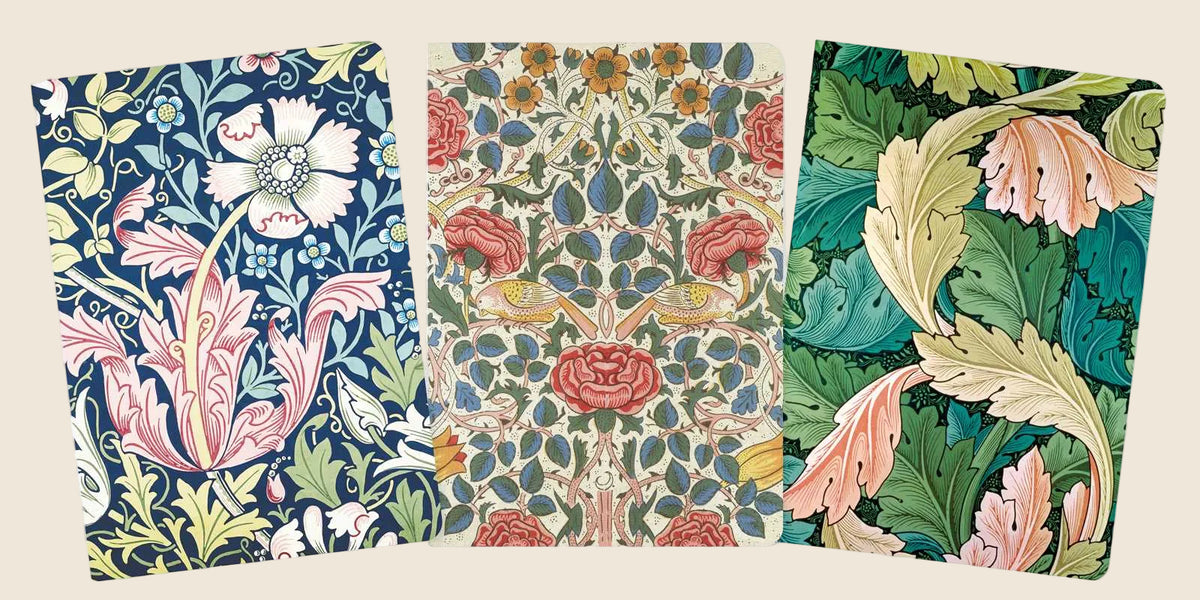 William Morris A5 Notebook Set – 3 Beautiful Designs