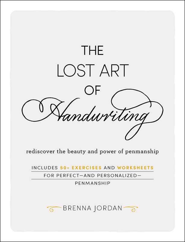 Book cover of 'The Lost Art of Handwriting' by Brenna Jordan on a white background
